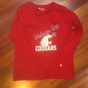 Champion women’s WSU LS V-neck